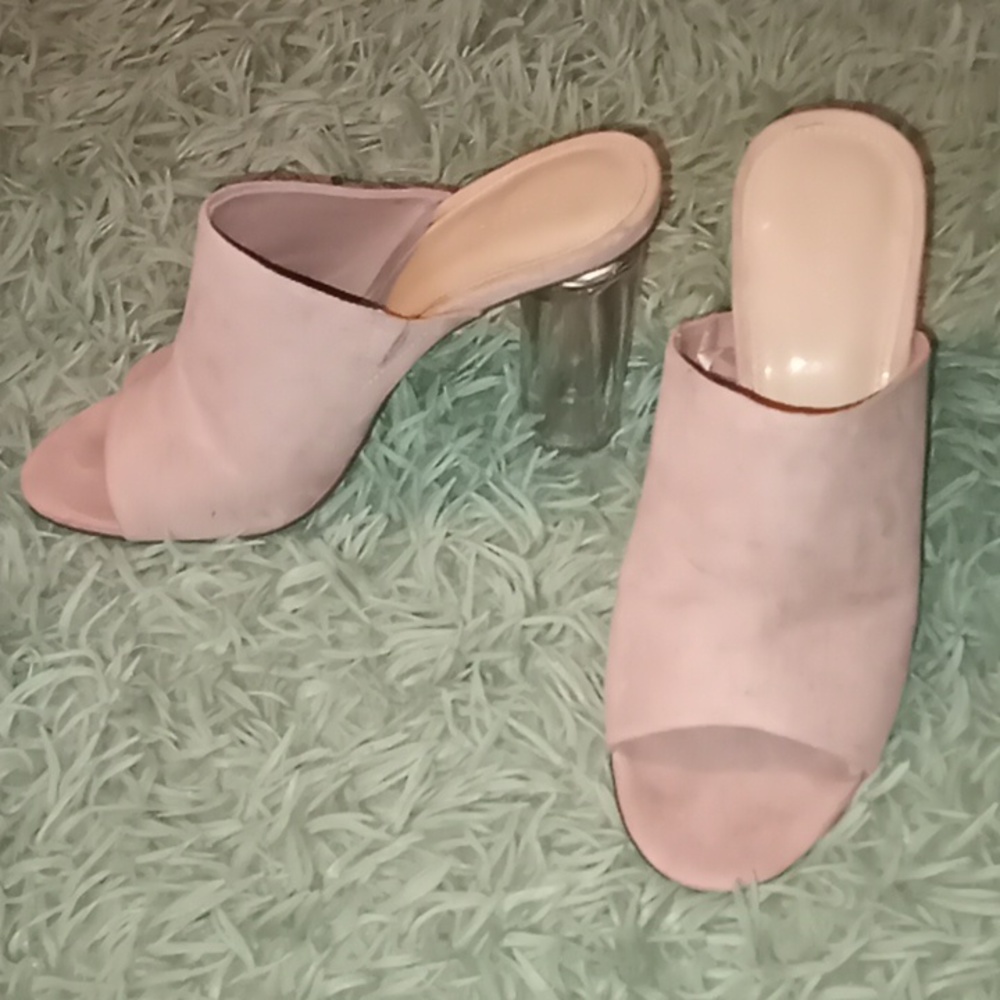 Forever 21 Pink Suede Peepers